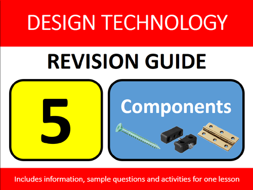 GCSE Design Resistant Materials Revision Lesson #5: Components Study Guide & Exam Questions