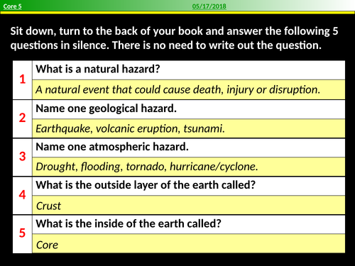 What is inside the earth?