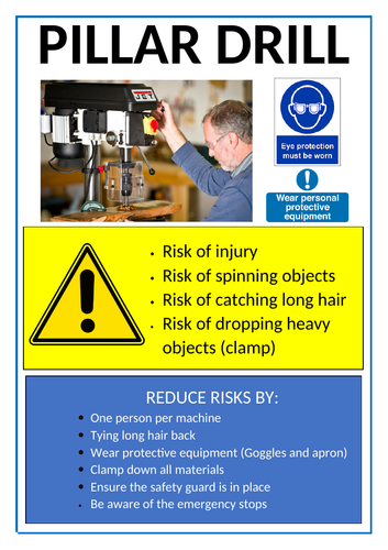 safety signs in a workshop