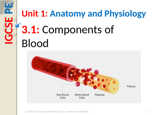 IGCSE PE (spec 2018) 3.1: Components of Blood