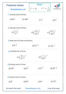 Evaluating fractional indices | Teaching Resources