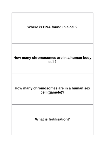 GCSE Trilogy B6 revision flash cards