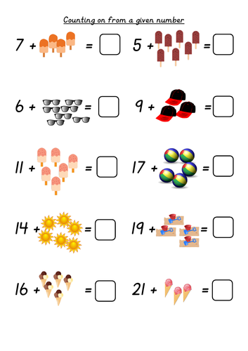 Year 1 Counting On From A Given Number 