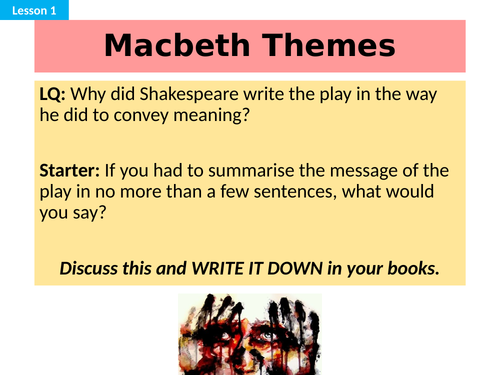 Macbeth Revision Lessons (1 week)