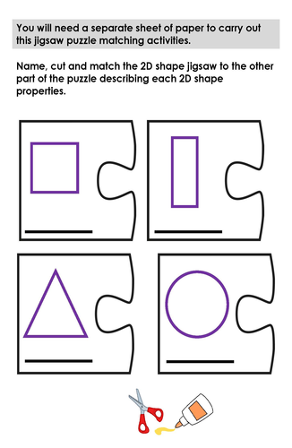 2D and 3D Shapes and Properties - Worksheets, Word Searches, Cut/Paste ...