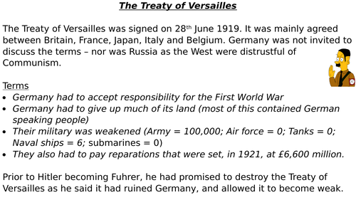 The Main Causes of the Second World War | Teaching Resources