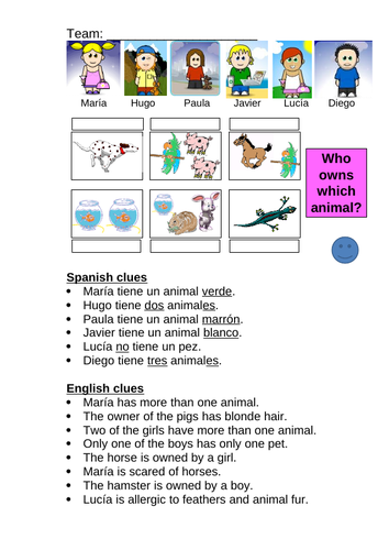 en mi familia year 7 spanish worksheets teaching resources