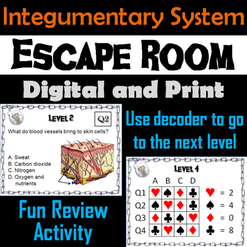 Integumentary System Escape Room - Science: Anatomy