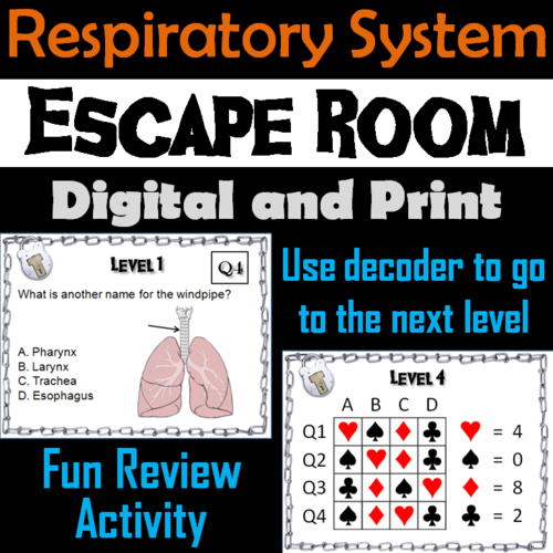 Respiratory System Escape Room - Science: Anatomy