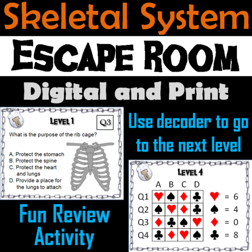 Skeletal System Escape Room - Science: Anatomy