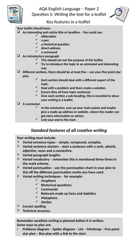 How To Write A Leaflet