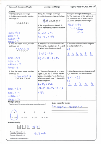 averages-and-range-homework-sheet-with-answers-teaching-resources