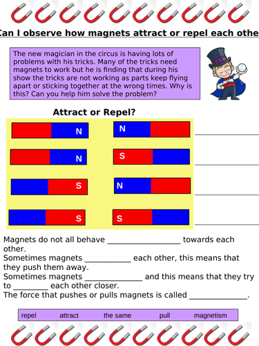 Magnets-Attract and repel. | Teaching Resources