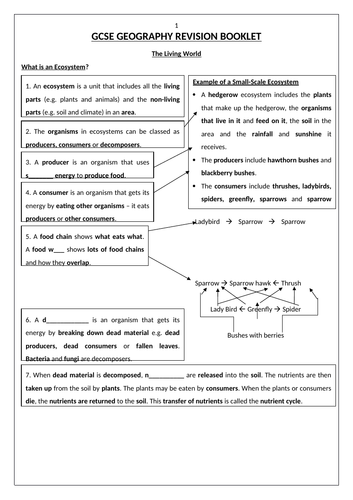 GCSE Geography Revision Booklets | Teaching Resources