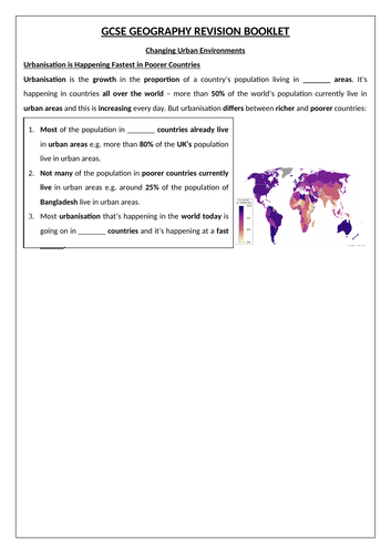 GCSE Geography Revision Booklets | Teaching Resources