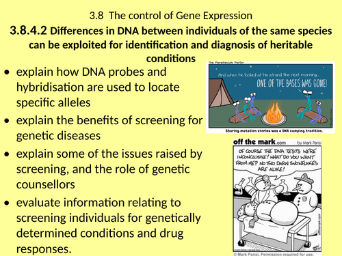 NEW A2 BIOLOGY - UNIT 8 - THE CONTROL OF GENE EXPRESSION | Teaching ...