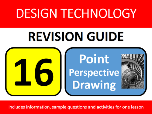 GCSE Design Resistant Materials Revision Lesson #16: 1 & 2 Point Perspective Drawing Study Guide