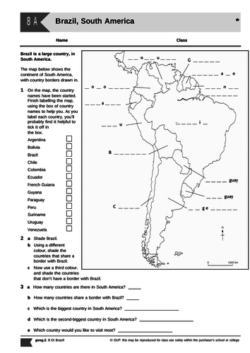 Geography KS3 Brazil - Whole module (8 lessons) including homework and ...