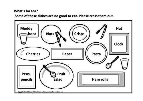 Reading Game, Yr 1 - Sort Out the Tea Table