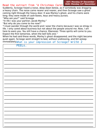 A series of weekly reading homework tasks | Teaching Resources