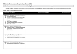 btec sport unit 5 coursework