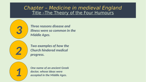 Theory of four humours | Teaching Resources