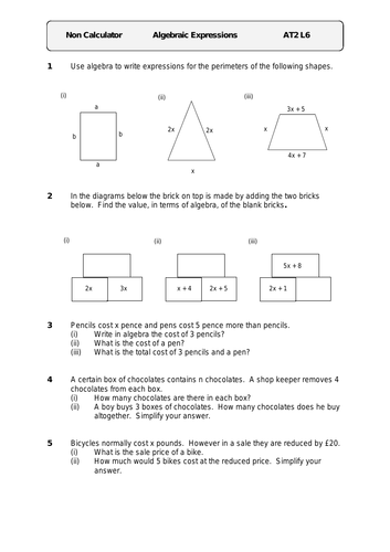 GCSE Edexcel Maths Algebra Forming Equations | Teaching Resources
