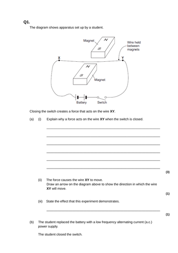 GCSE AQA Physics Electromagnetism revision 3