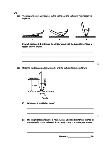 GCSE AQA Physics Forces Revision 5