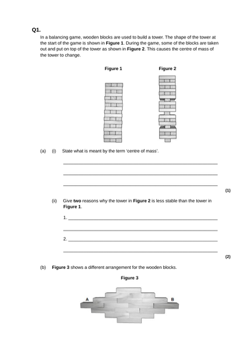 GCSE AQA Physics Forces Revision LT 7 | Teaching Resources