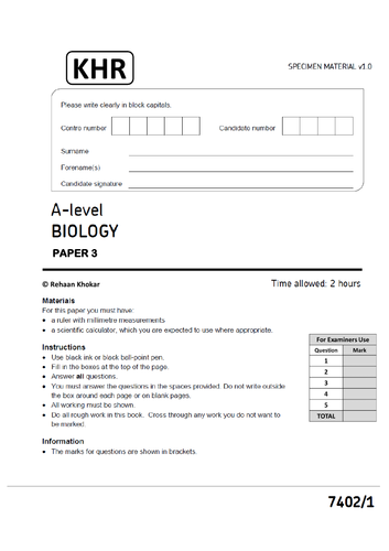 aqa biology paper 3 essay titles