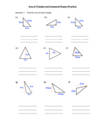 Area of Triangle and Compound Shapes- Year 8 by nazish_khaalid