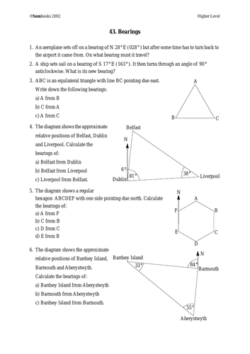 GCSE Edexcel Maths Shape Bearings | Teaching Resources