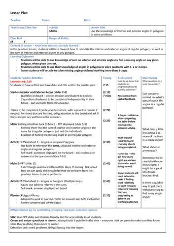 Angles in Polygons - Set of Lessons | Teaching Resources