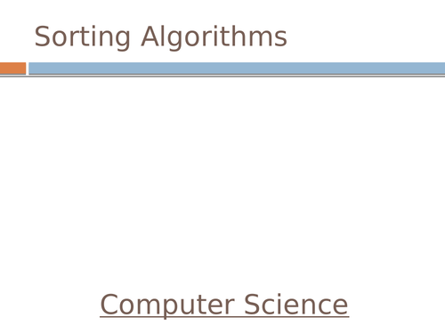 Sorting Algorithms | Teaching Resources