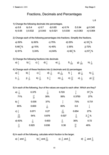 GCSE Edexcel Maths Number Fractions Conversion | Teaching Resources