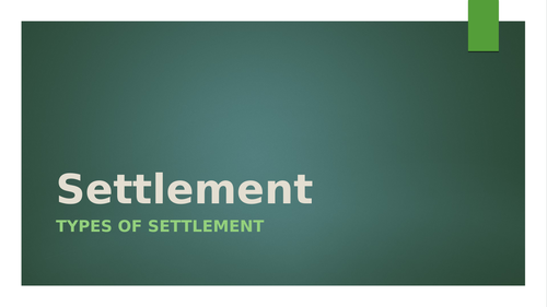 Settlement - ~Settlement types, functions of settlements, polders and ...