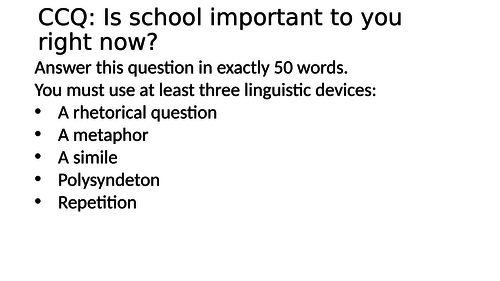 Last Minute Revision - AQA English Language Paper 2 Writing a Speech Activity