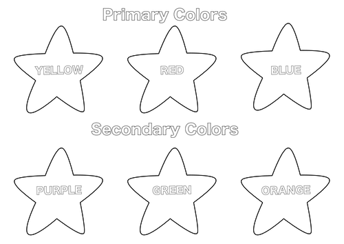 secondary colors coloring pages