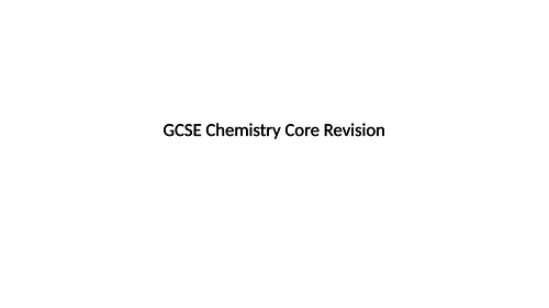 GCSE Chemistry Unit 1 Revision