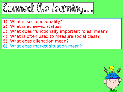 AQA Social Stratification- Weber on Class (5/15)