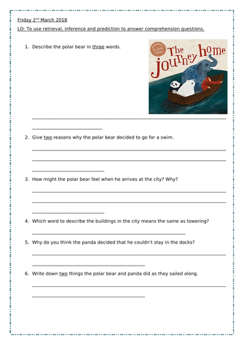 the journey home comprehension questions