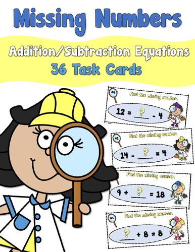 Missing Numbers Using Addition and Subtraction Equations | Teaching ...