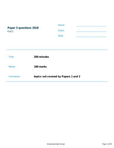 A Level Chemistry Practical Revision