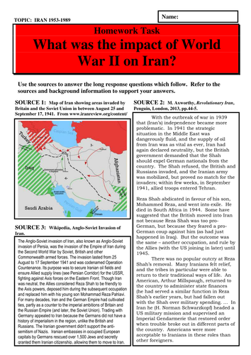 Iran 1945-1989 | Teaching Resources