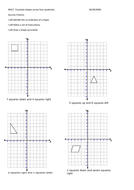 An activity to translate shapes across the four quadrants. | Teaching ...