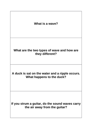 GCSE Trilogy P6 revision flash cards