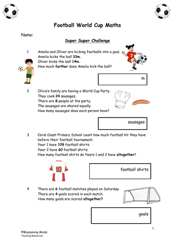 Year 2 World Cup 2018 Maths - All Topics | Teaching Resources