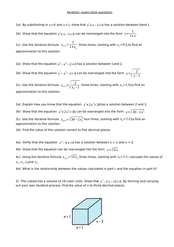 gcse-9-1-maths-iteration-worksheet-teaching-resources