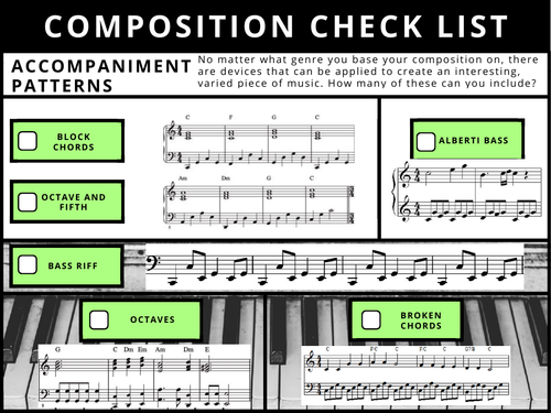Composition Check list | Teaching Resources